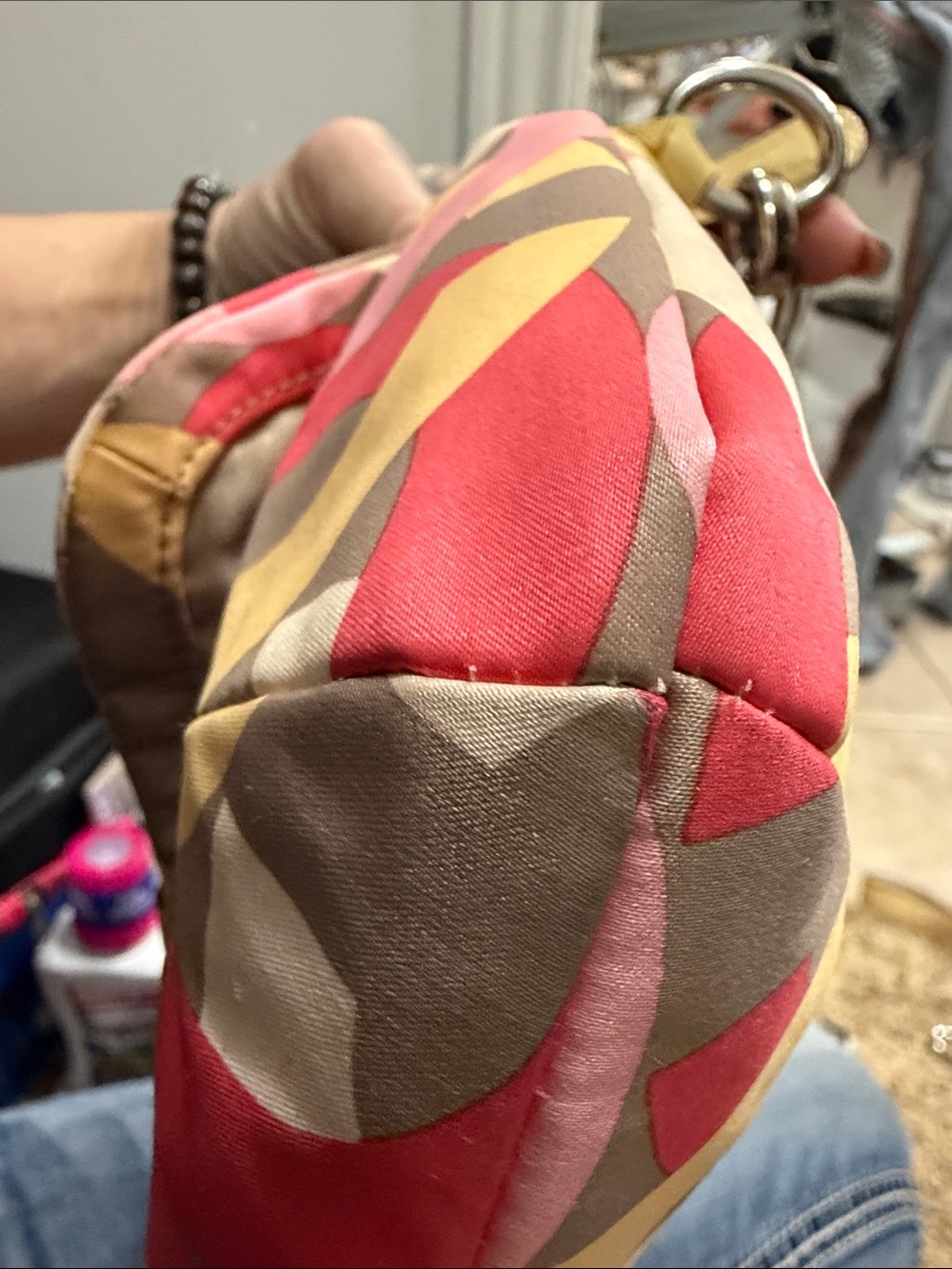 Authentic Coach Multi-Color Patterned Shoulder Bag - Picture 7 of 8